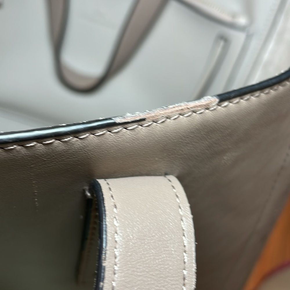 Ivanka Trump SoHo Leather Tote, work bag, Grey Taupe, Lg - Picture 14 of 16